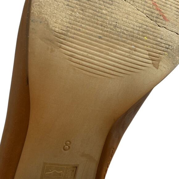 Madewell Cognac Brown Harper Leather Slip On Heeled Mules - Picture 11 of 12